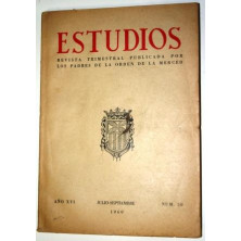 ESTUDIOS. Revista Cuatrimestral publicada por los Padres de la Orden de la Merced