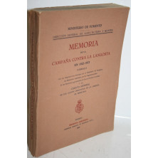 MEMORIA DE LA CAMPAÑA CONTRA LA LANGOSTA EN 1922-1923