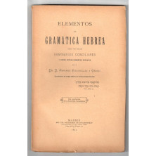 ELEMENTOS DE GRAMÁTICA HEBREA