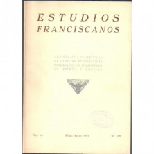 Vol. 65, nº 320. Sumario: Alvar Maduell: El fundamento metafísico de la obligación moral, Sabater: Teoría del Apostolado de los